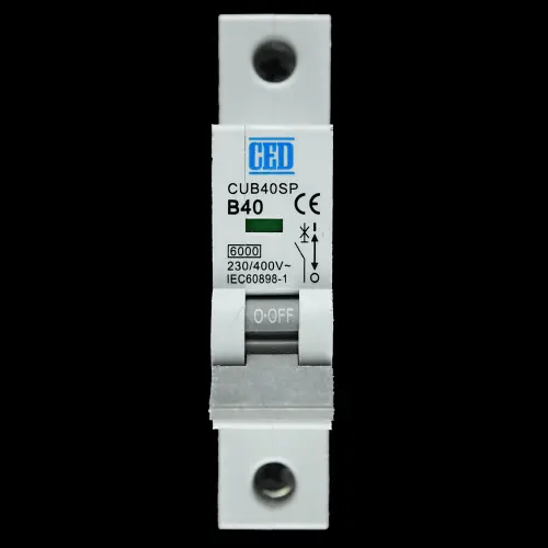 CED 40 AMP CURVE B 6kA MCB CIRCUIT BREAKER CUB40SP W