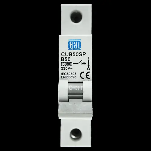 CED 50 AMP CURVE B 6kA MCB CIRCUIT BREAKER CUB50SP