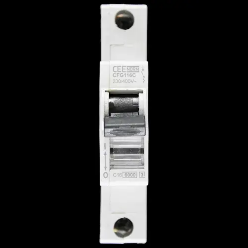 CEE NORM 16 AMP CURVE C 6kA MCB CIRCUIT BREAKER CFG116C