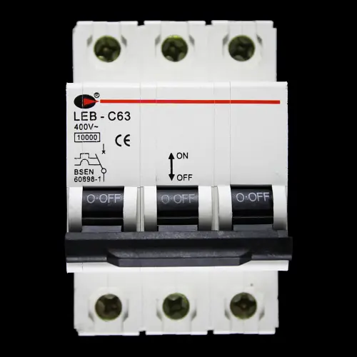 CGD 63 AMP CURVE C 10kA TRIPLE POLE MCB CIRCUIT BREAKER LEB-C63
