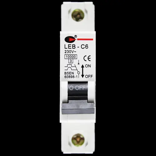 CGD 6 AMP CURVE C 10kA MCB CIRCUIT BREAKER 230V LEB-C6