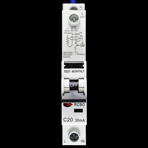 CGD 20 AMP CURVE C 6kA 30mA RCBO TYPE AC RCBO-20/30/1M/C