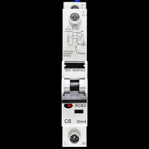 CGD 6 AMP CURVE C 6kA 30mA RCBO TYPE AC RCBO-6/30/1M/C