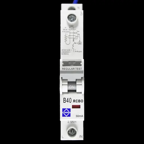 LEWDEN 40 AMP CURVE B 6kA 30mA RCBO TYPE AC 40/30/SP