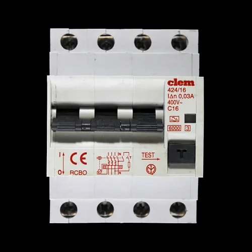 CLEM 16 AMP CURVE C 6kA 30mA FOUR POLE RCBO TYPE A 424/16