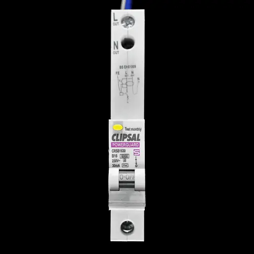 CLIPSAL 16 AMP CURVE B 6kA 30mA RCBO TYPE AC POWERGUARD CRSB1630