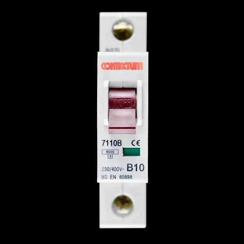 CONTACTUM 10 AMP CURVE B 6kA MCB CIRCUIT BREAKER 7110B RED