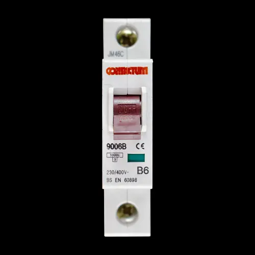 CONTACTUM 6 AMP CURVE B 10kA MCB CIRCUIT BREAKER 9006B RED