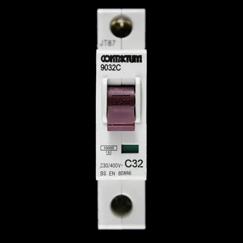 CONTACTUM 32 AMP CURVE C 10kA MCB CIRCUIT BREAKER 9032C BLACK