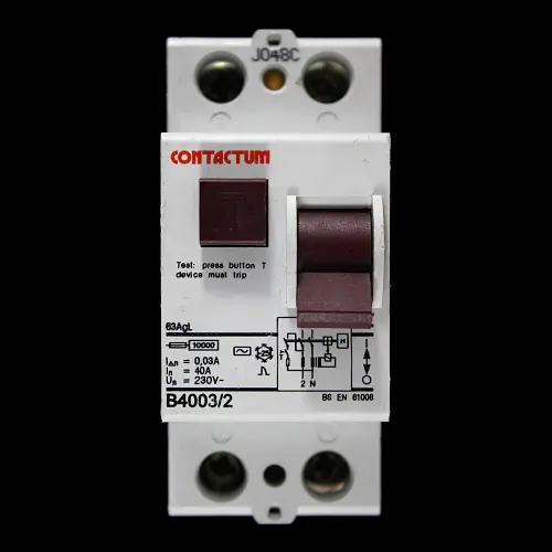CONTACTUM 40 AMP 30mA DOUBLE POLE RCD TYPE AC B4003/2