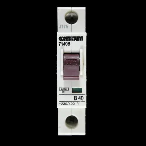 CONTACTUM 40 AMP CURVE B 6kA MCB CIRCUIT BREAKER 7140B BLACK