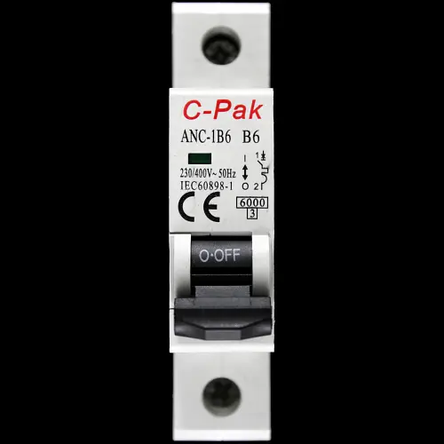 C-PAK 6 AMP CURVE B 6kA MCB CIRCUIT BREAKER ANC-1B6