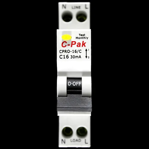 C-PAK C 16 RCBO 6kA 30mA TYPE AC CPRO-16/C