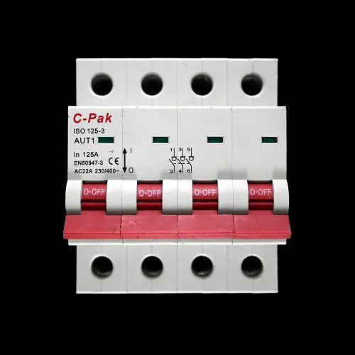 C-PAK 125 MAIN SWITCH DISCONNECTOR FOUR POLE ISO125-3 AUT1