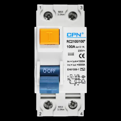 CPN 100 AMP 100mA DOUBLE POLE RCD TYPE AC RC2100/100