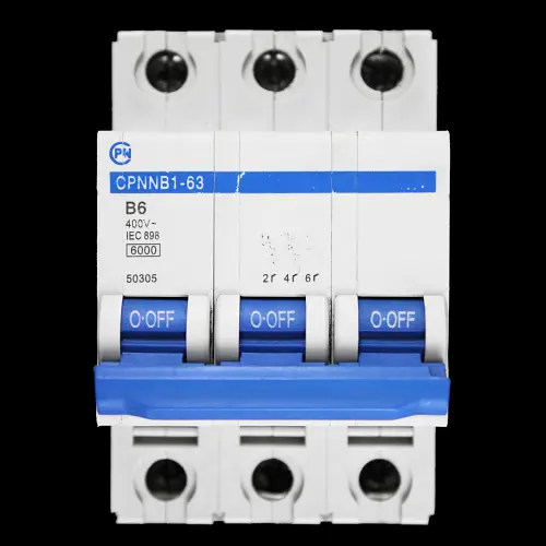 CPN 6 AMP CURVE B 6kA TRIPLE POLE MCB CIRCUIT BREAKER CPNNB1-63 50305