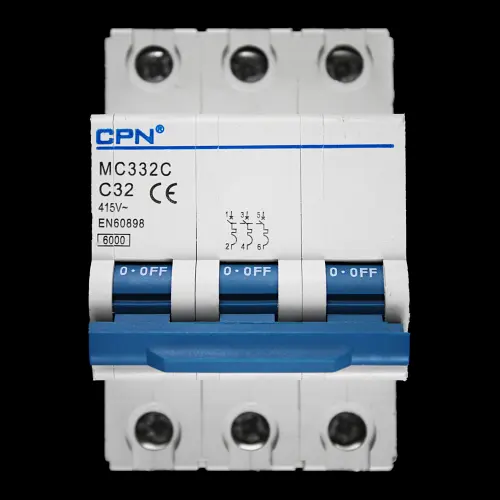 CPN 32 AMP CURVE C 6kA TRIPLE POLE MCB CIRCUIT BREAKER MC332C