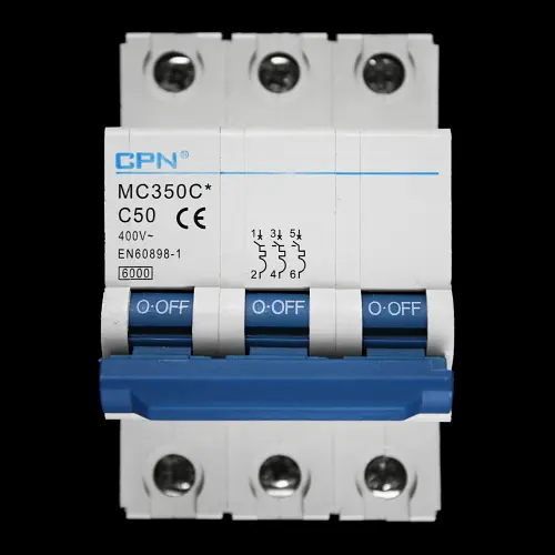 CPN 50 AMP CURVE C 6kA TRIPLE POLE MCB CIRCUIT BREAKER MC350C