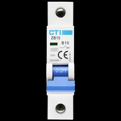 CTI 10 AMP CURVE B 6kA MCB CIRCUIT BREAKER ZB10