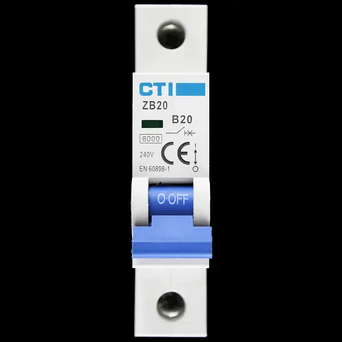 CTI 20 AMP CURVE B 6kA MCB CIRCUIT BREAKER ZB20