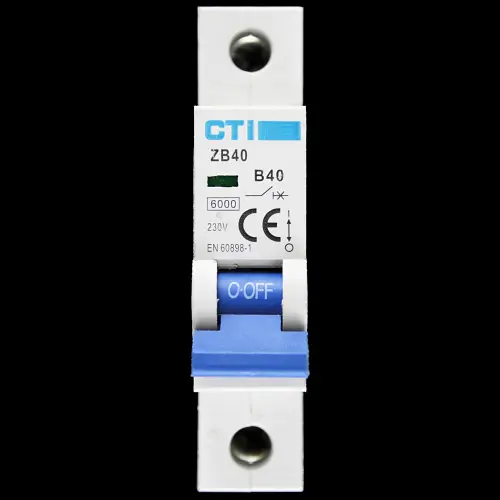 CTI 40 AMP CURVE B 6kA MCB CIRCUIT BREAKER ZB40