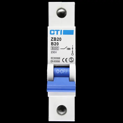 CTI 20 AMP CURVE B 6kA MCB CIRCUIT BREAKER ZB20 S1