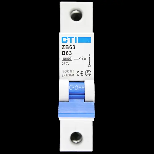 CTI 63 AMP CURVE B 6kA MCB CIRCUIT BREAKER ZB63 S2