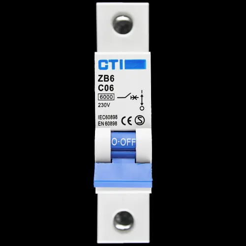 CTI 6 AMP CURVE C 6kA MCB CIRCUIT BREAKER ZB6 S3