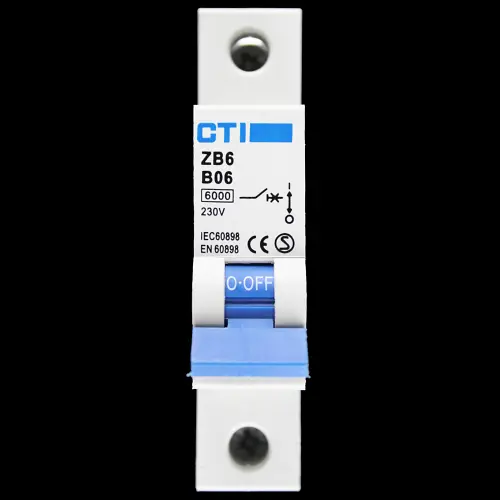 CTI 6 AMP CURVE B 6kA MCB CIRCUIT BREAKER ZB6 S3