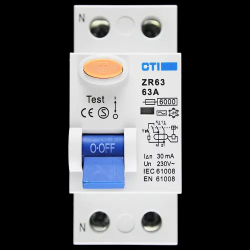 CTI 63 AMP 30mA DOUBLE POLE RCD TYPE AC ZR63