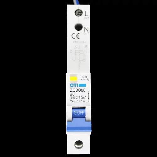CTI 6 AMP CURVE B 6kA 30mA RCBO TYPE AC ZCBO6