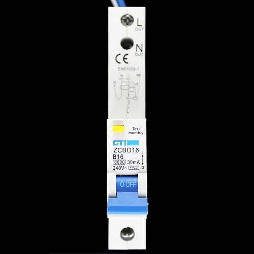 CTI 16 AMP CURVE B 6kA 30mA RCBO TYPE AC ZCBO16