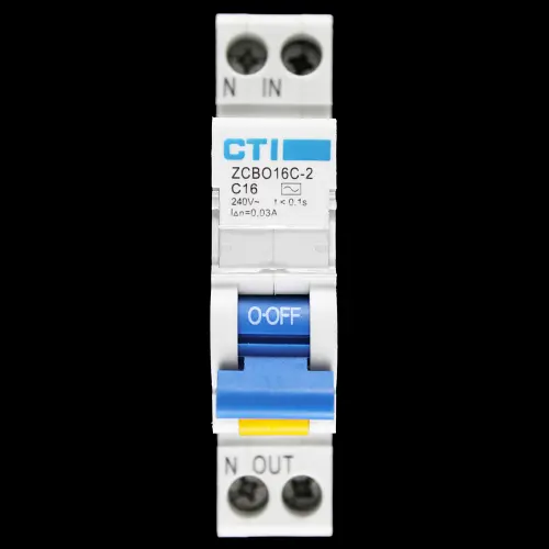 CTI 16 AMP CURVE C 6kA 30mA RCBO TYPE AC ZCBO16C-2