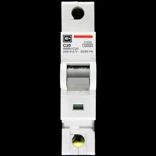 CUTLER HAMMER 20 AMP CURVE C 10kA MCB CIRCUIT BREAKER WMN1C20 N16509