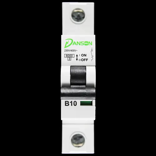 DANSON 10 AMP CURVE B 6kA MCB CIRCUIT BREAKER DBYB110