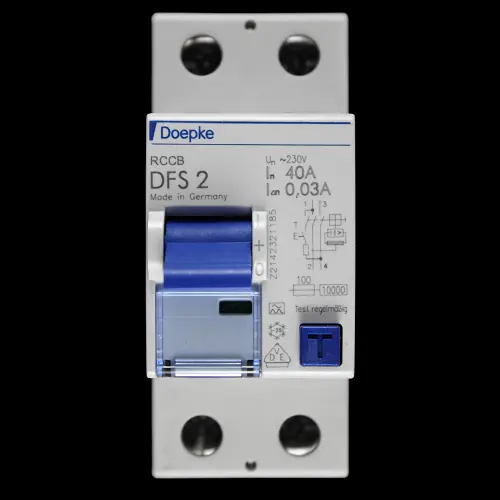 DOEPKE 40 AMP 30mA DOUBLE POLE RCCB RCD TYPE A DFS2 09 134 601