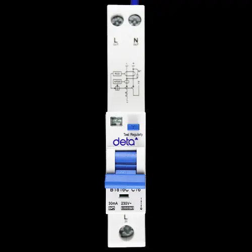 DETA 16 AMP CURVE C 6kA 30mA AFDD RCBO TYPE A B1816C