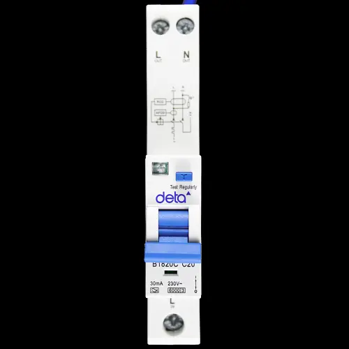 DETA 20 AMP CURVE C 6kA 30mA AFDD RCBO TYPE A B1820C