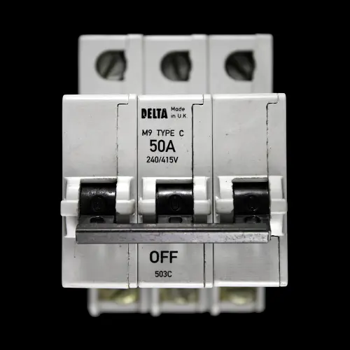 DELTA 50 AMP CURVE C M9 TRIPLE POLE MCB CIRCUIT BREAKER 503C
