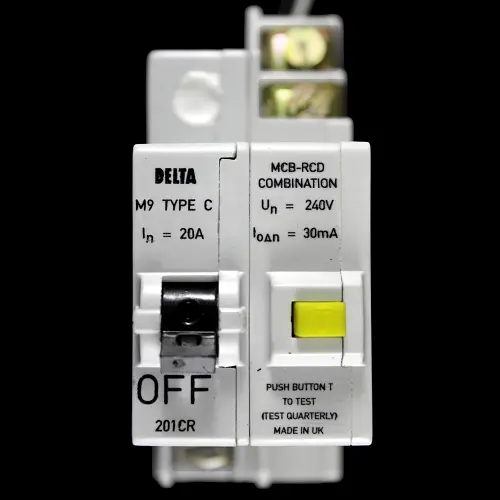 DELTA 20 AMP CURVE C M9 30mA DOUBLE POLE RCBO MCB-RCD 201CR