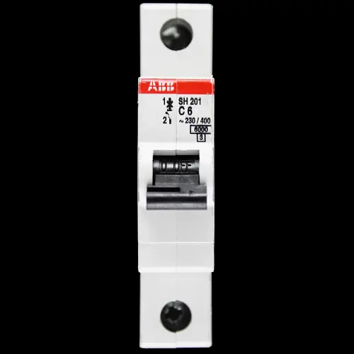 ABB 6 AMP CURVE C 6kA MCB CIRCUIT BREAKER SH201