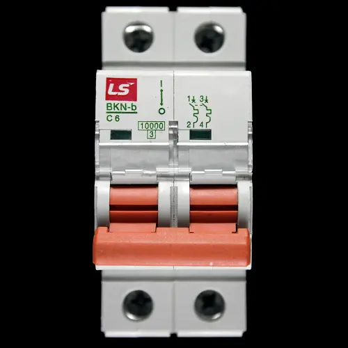 LS 6 AMP CURVE C 10kA DOUBLE POLE MCB CIRCUIT BREAKER BKN-B