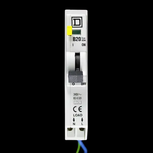 SQUARE D 20 AMP CURVE B 10kA 30mA RCBO TYPE A QOE