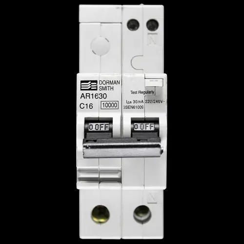 DORMAN SMITH 16 AMP CURVE C 10kA 30mA DOUBLE POLE RCBO AR1630
