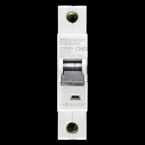 DORMAN SMITH 63 AMP CURVE D 10kA MCB CIRCUIT BREAKER X1PD63