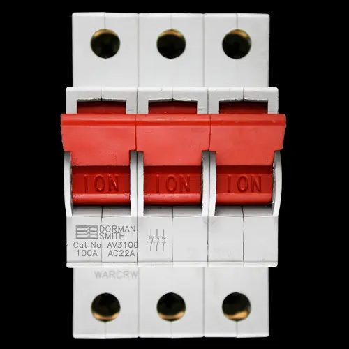 DORMAN SMITH 100 AMP TRIPLE POLE MAIN SWITCH DISCONNECTOR AV3100