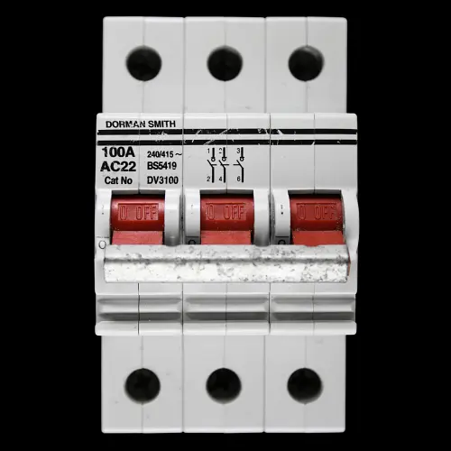 DORMAN SMITH 100 AMP TRIPLE POLE MAIN SWITCH DISCONNECTOR DV3100