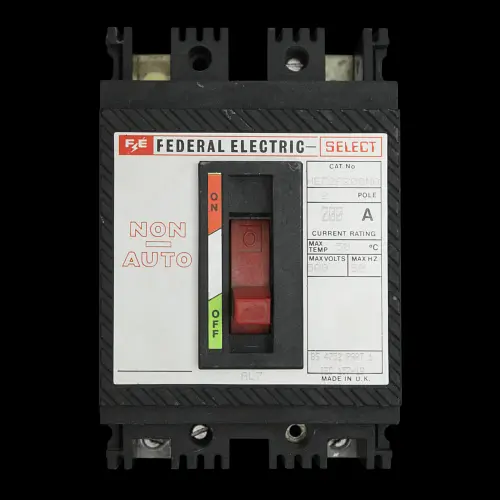 FEDERAL ELECTRIC 200 AMP DOUBLE POLE NON AUTO MCCB HEF2P200NA