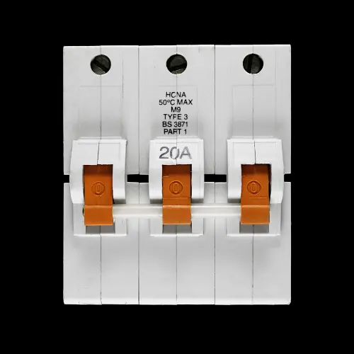 FEDERAL 20 AMP TYPE 3 M9 TRIPLE POLE MCB CIRCUIT BREAKER STAB-LOK HCNA