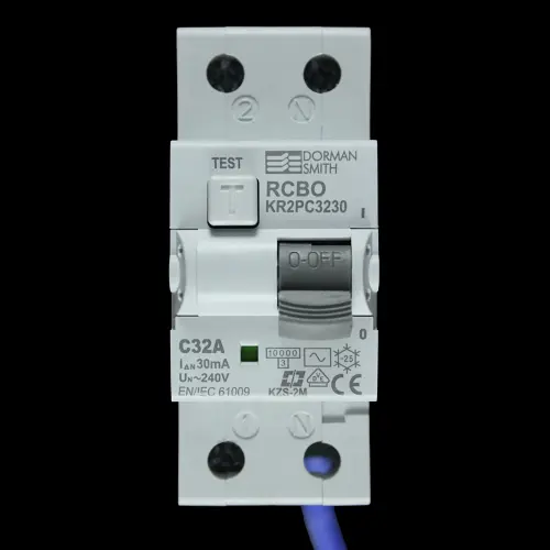 DORMAN SMITH 32 AMP CURVE C 10kA 30mA DOUBLE POLE RCBO TYPE AC KR2PC3230